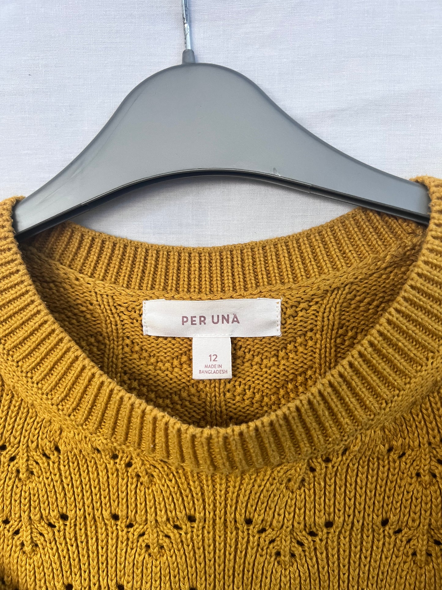 Per Una Ochre Ruffles Knitted Jumper